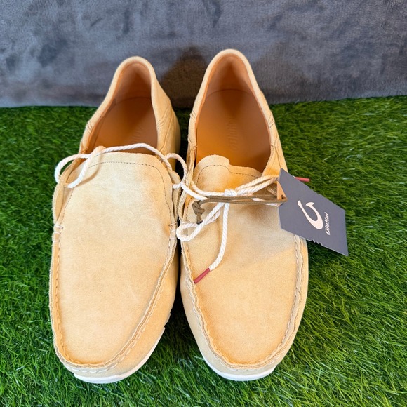 Olukai Ka\'a Driver Golden Sand Suede Slip On Moc Toe Loafer Shoes Mens 11 NWT main image 6